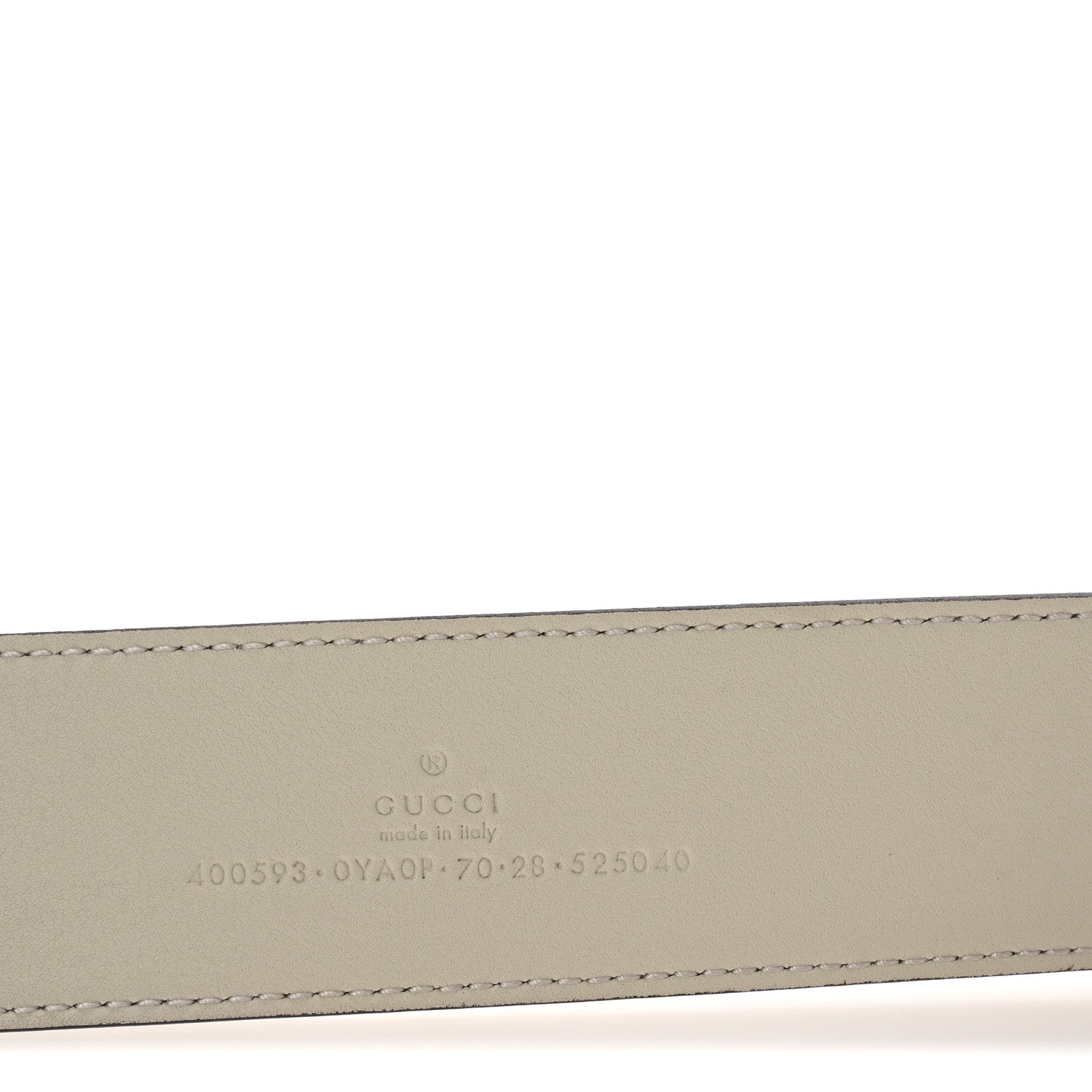 Gucci Calfskin Double G 40mm Belt 70 28 Mystic White 3 of 6
