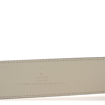 Gucci Calfskin Double G 40mm Belt 70 28 Mystic White 3 of 6