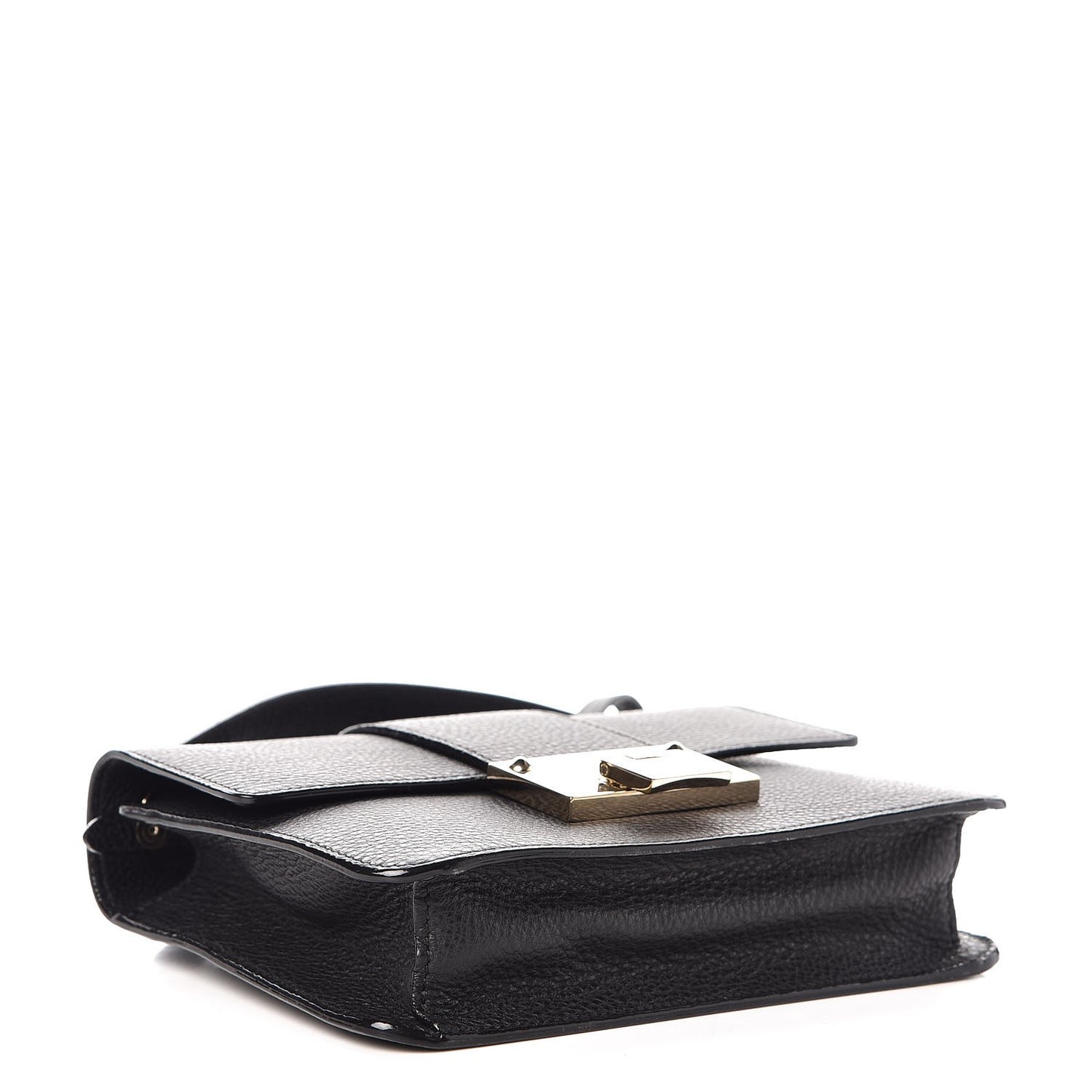 Grainy Pebbled Rebel Crossbody Bag Black