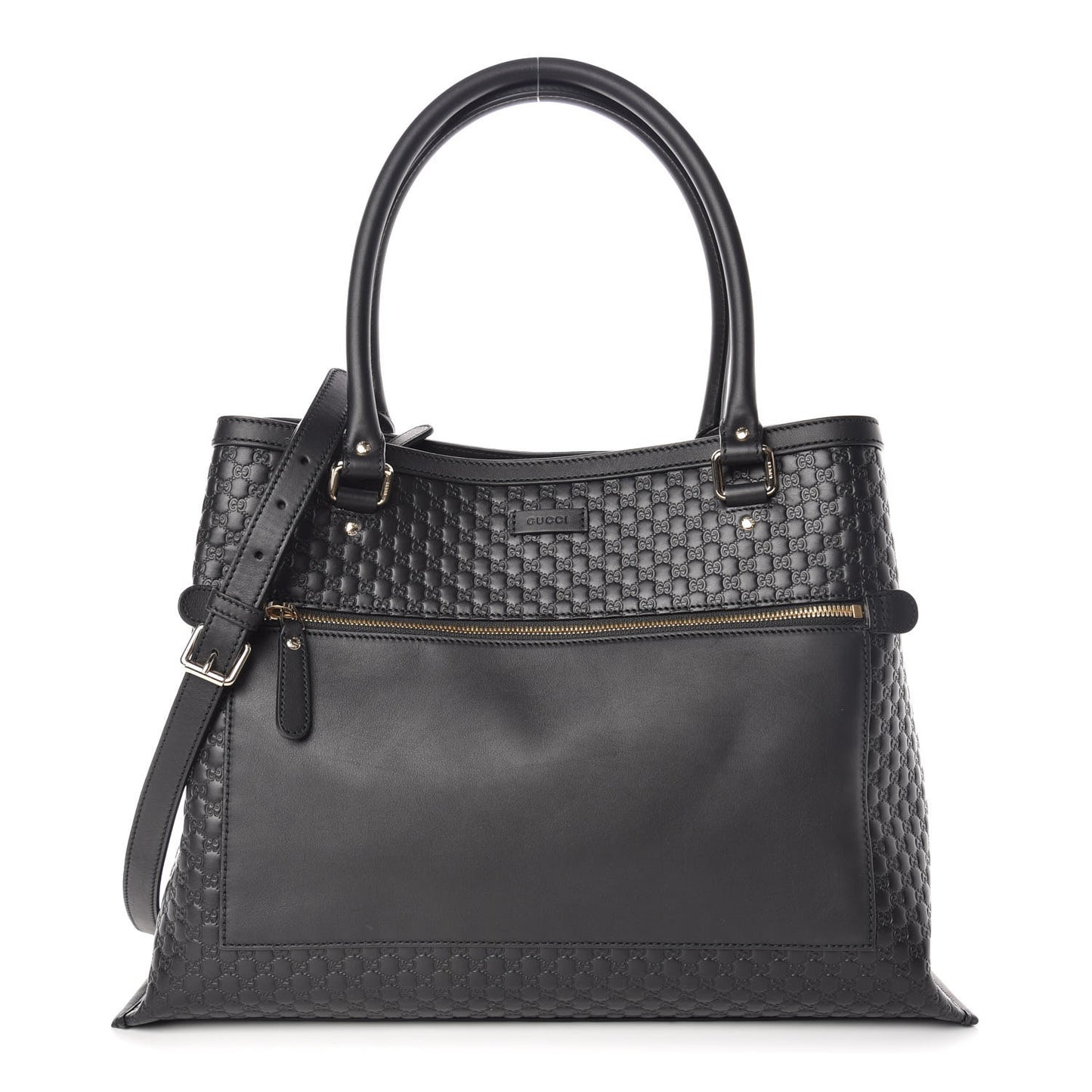 Soft Microguccissima Large Tote Black