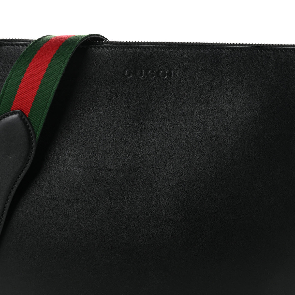 Gucci Calfskin Emblem Shoulder Bag Black 7 of 9