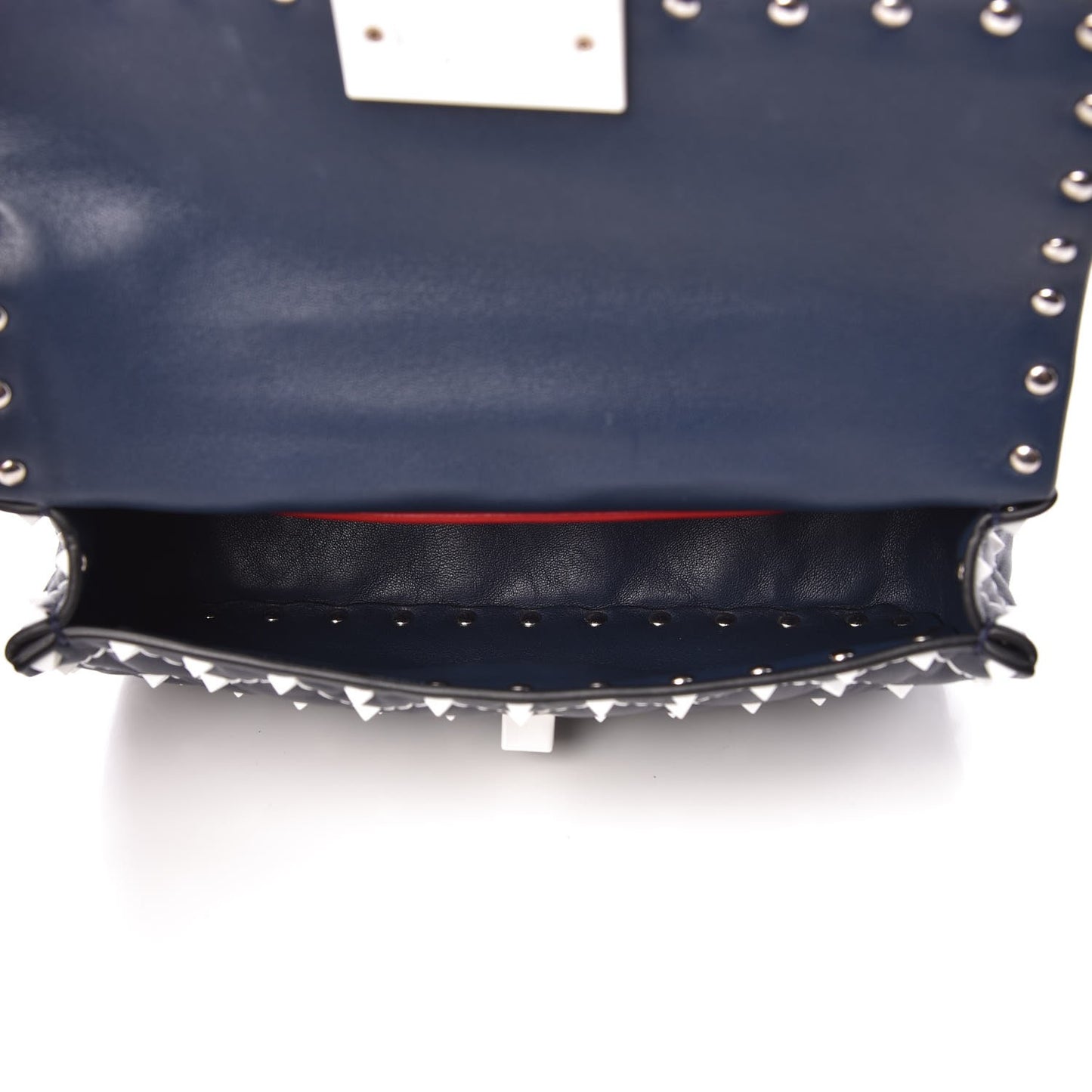 Nappa Small Free Rockstud Spike Shoulder Bag Marine