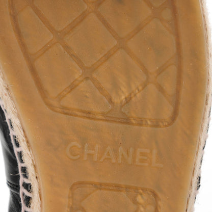 Chanel Lambskin CC Espadrilles 37 Black 8 of 9