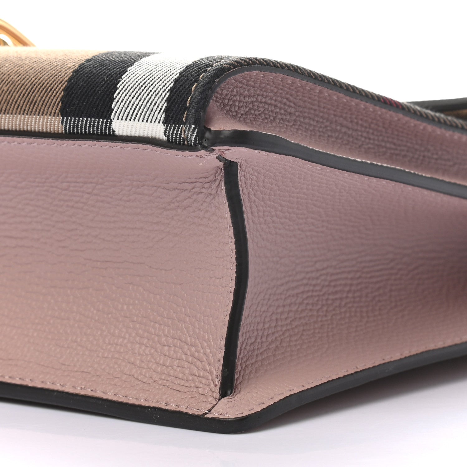 Burberry Derby Calfskin House Check Small Macken Crossbody Bag Pale Orchid 9 of 9