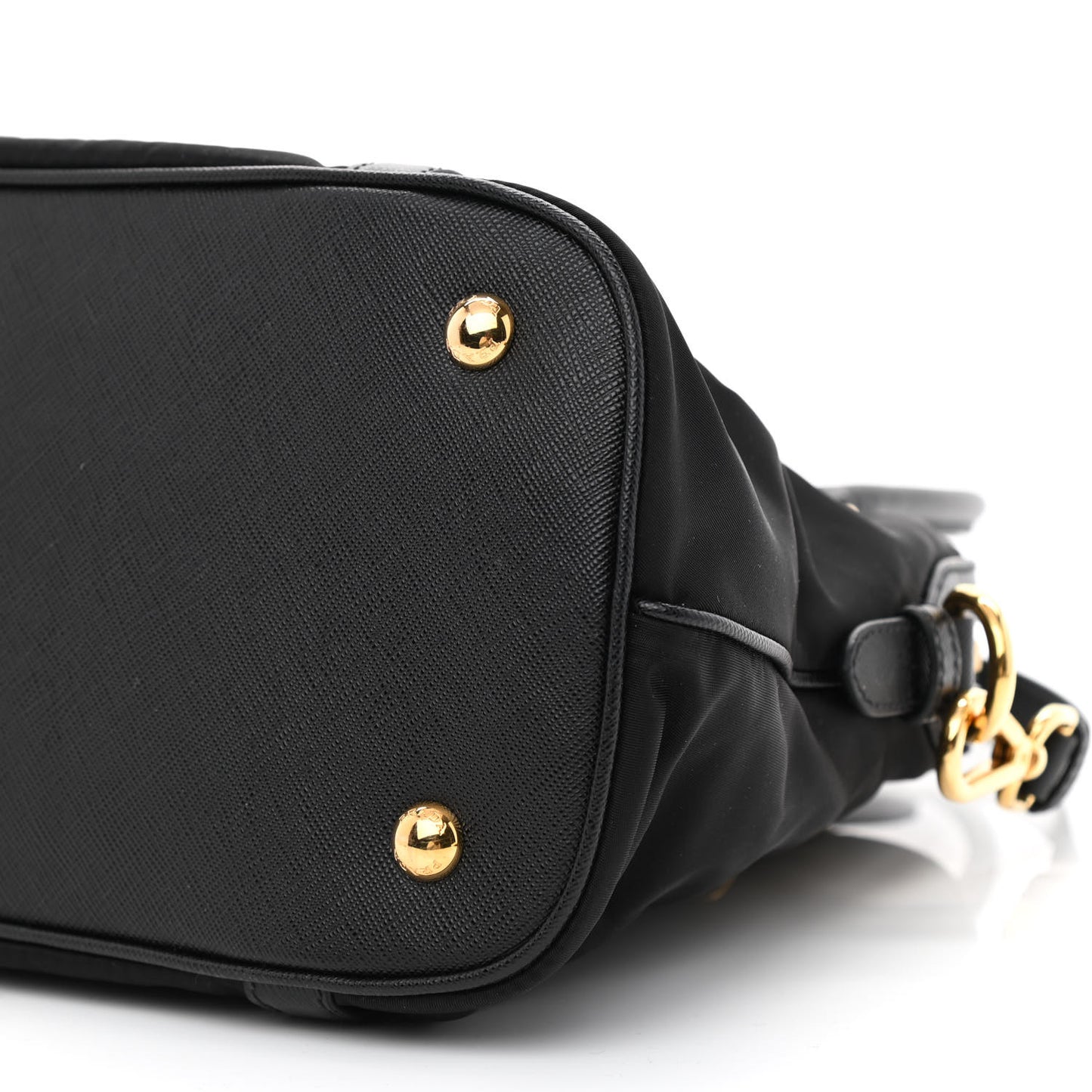 Tessuto Nylon Saffiano Tote Black