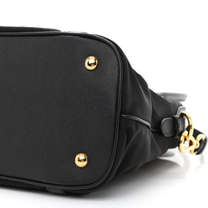 Prada Tessuto Nylon Saffiano Tote Black 11 of 11