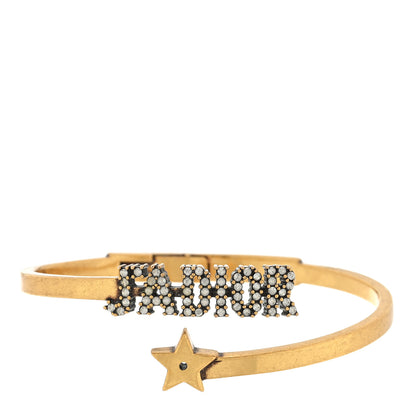 Christian Dior Metal Crystal J'Adior Bracelet Cuff Gold 1 of 3
