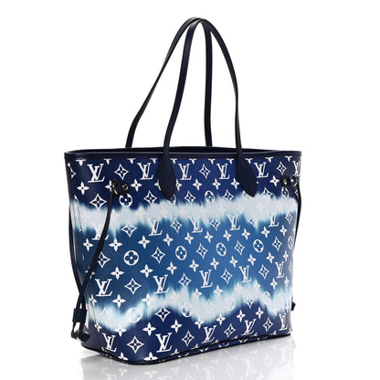Louis Vuitton Monogram Escale Neverfull MM Blue 3 of 9