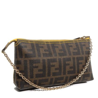 Fendi Zucca Spalmati Pochette Tobacco Giallo 2 of 7