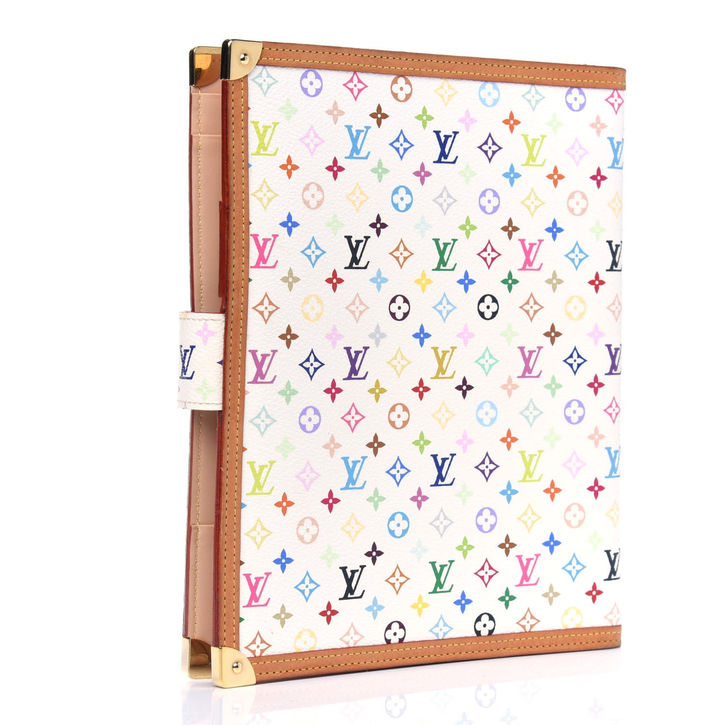 Monogram Multicolor Large Ring Agenda Cover White