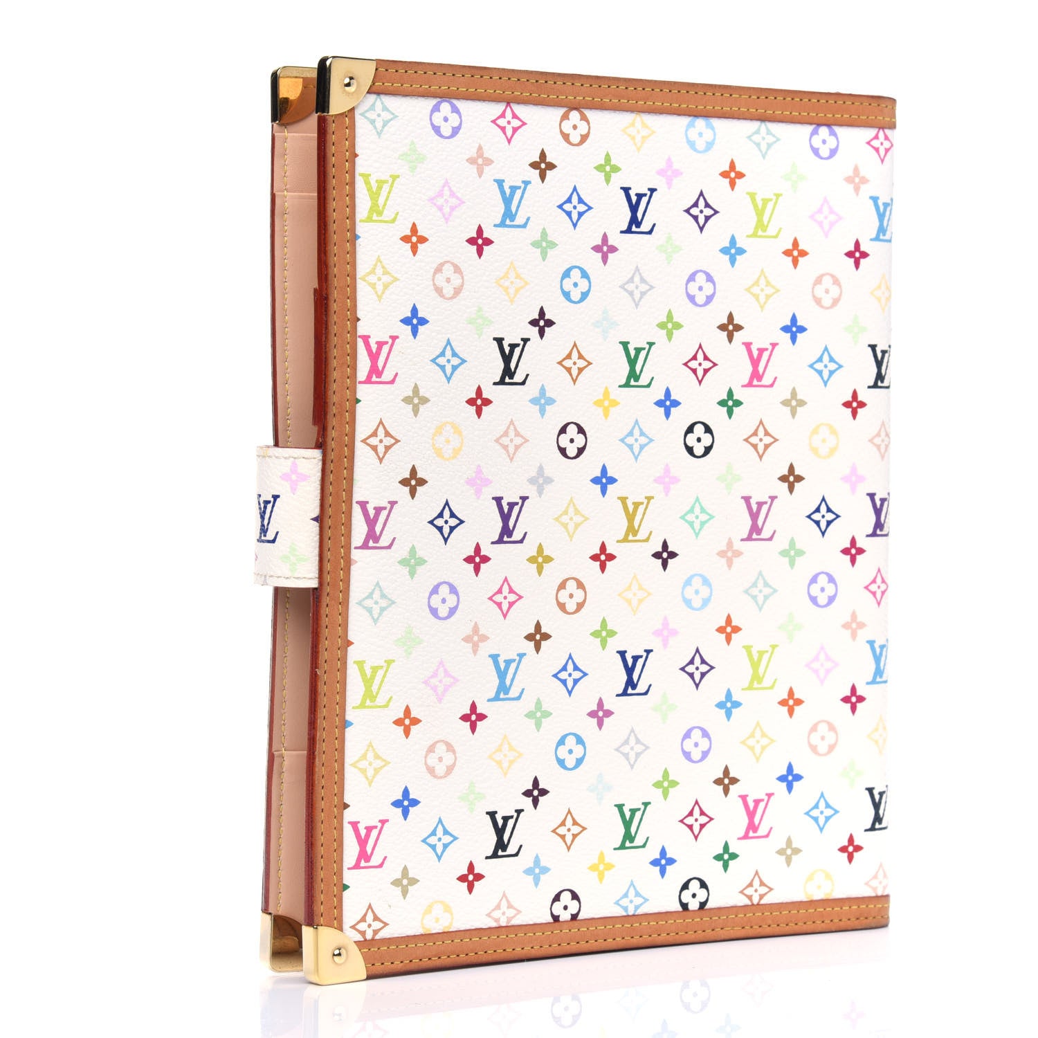 Louis Vuitton Monogram Multicolor Large Ring Agenda Cover White 2 of 4