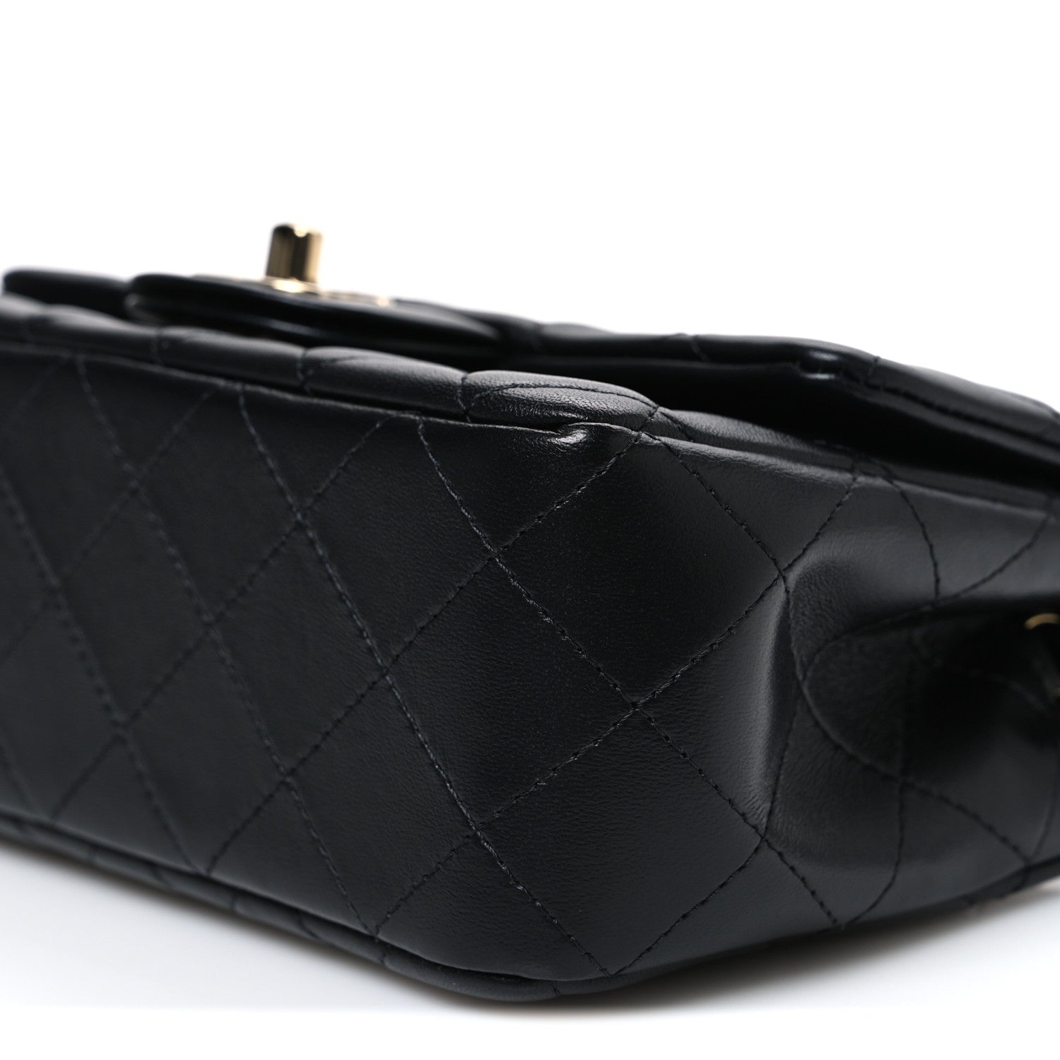 Chanel Lambskin Quilted Mini Rectangular Flap Black 10 of 10