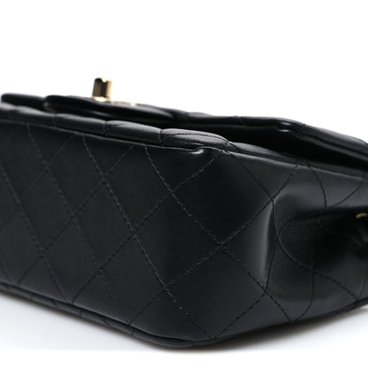 Chanel Lambskin Quilted Mini Rectangular Flap Black 10 of 10