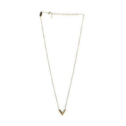 Louis Vuitton Essential V Necklace Gold 3 of 7