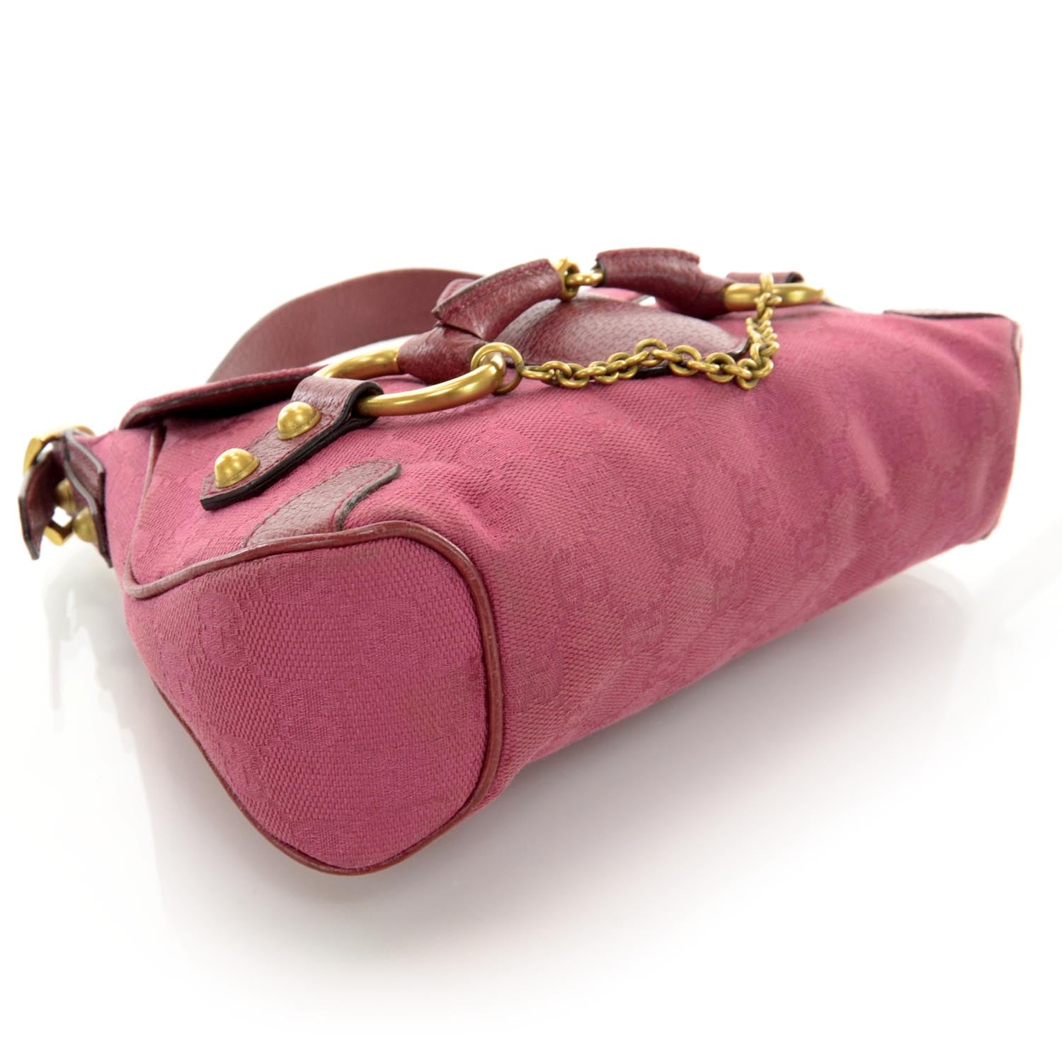 Gucci Monogram Horsebit Chain Flap Bag Fuchsia 4 of 8