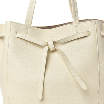 Celine Soft Grained Calfskin Small Belt Cabas Phantom Vanilla 8 of 17