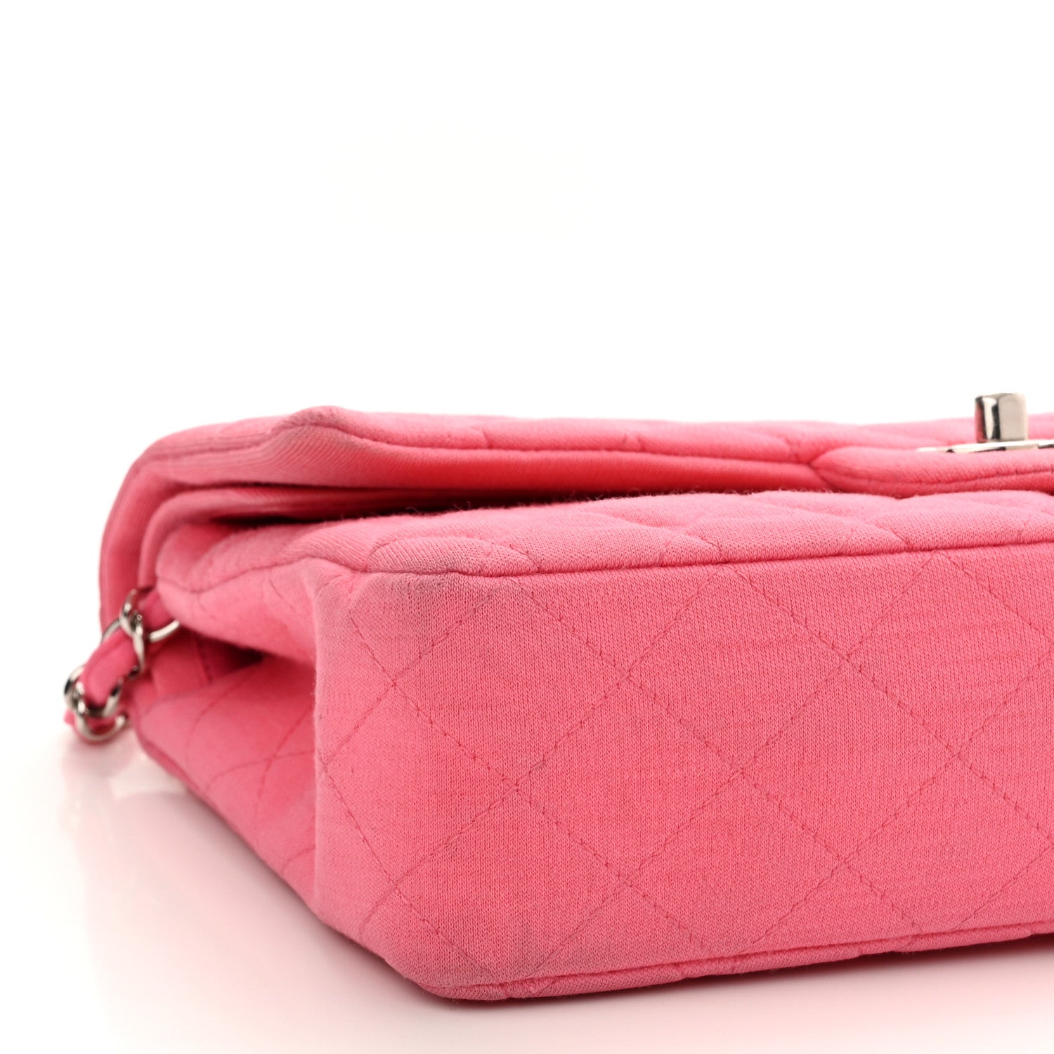 Chanel Jersey Quilted Medium Double Flap Dark Pink 9 of 10