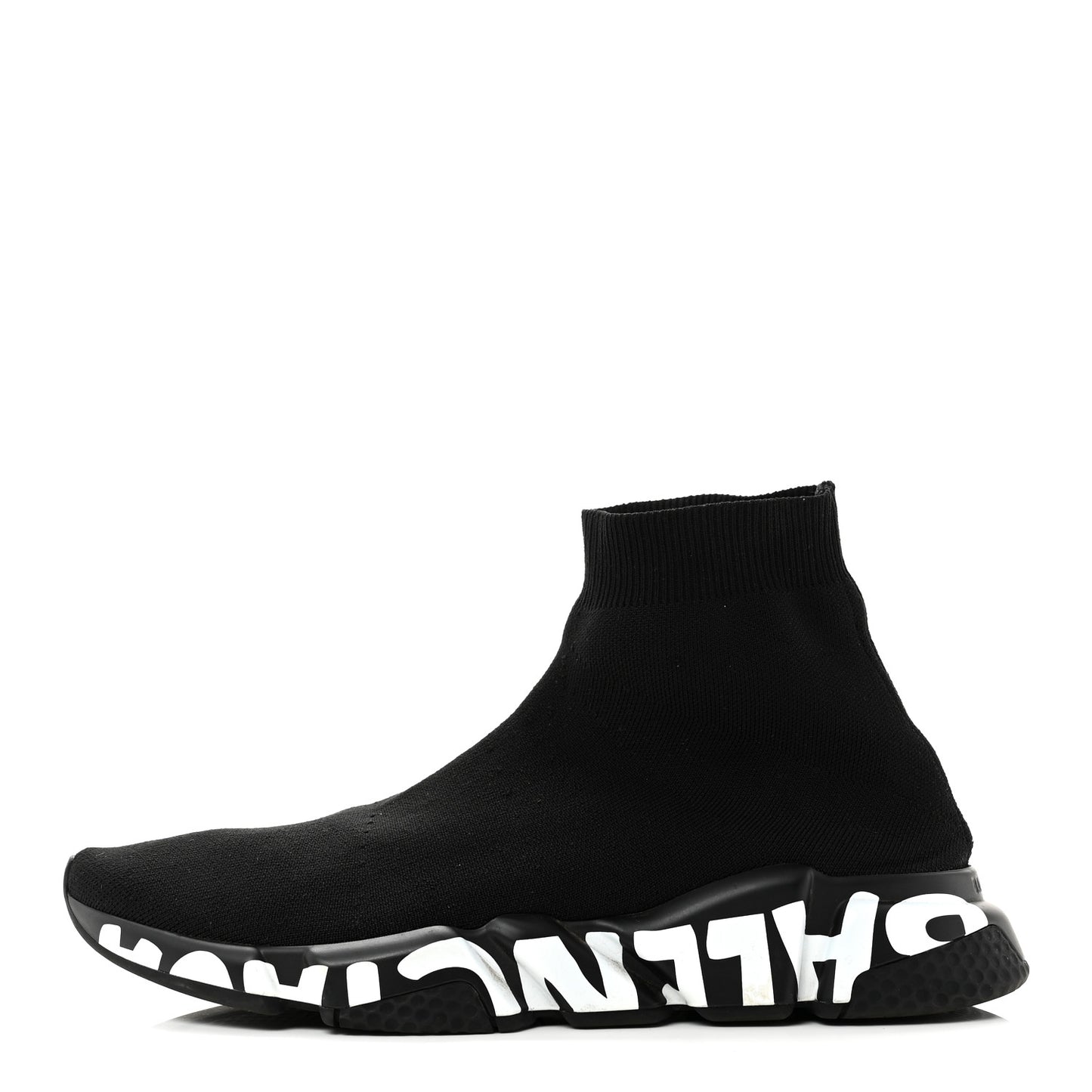 Neoprene Knit Mens Speed Graffiti Sneakers 43 Black White
