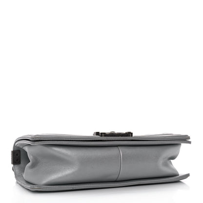 Chanel Metallic Lambskin Quilted Medium Boy Flap Silver 3 of 11