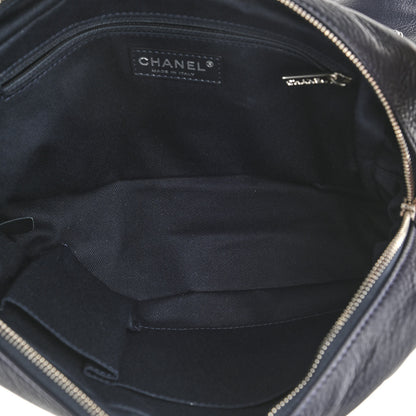 Chanel Deerskin Quilted Casual Journey Flap Dark Blue 5 of 11