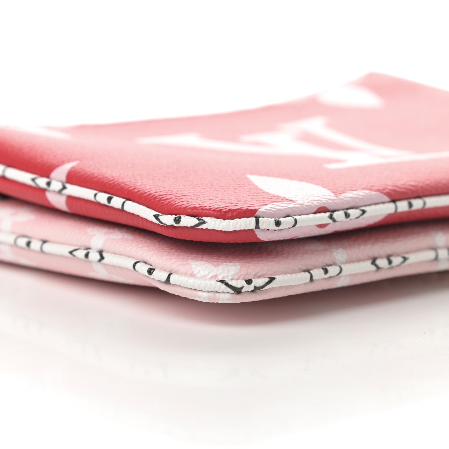 Monogram Giant Double Zip Pochette Rouge