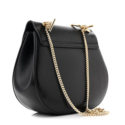 Chloe Calfskin Embroidered Drew Shoulder Bag Black 3 of 10