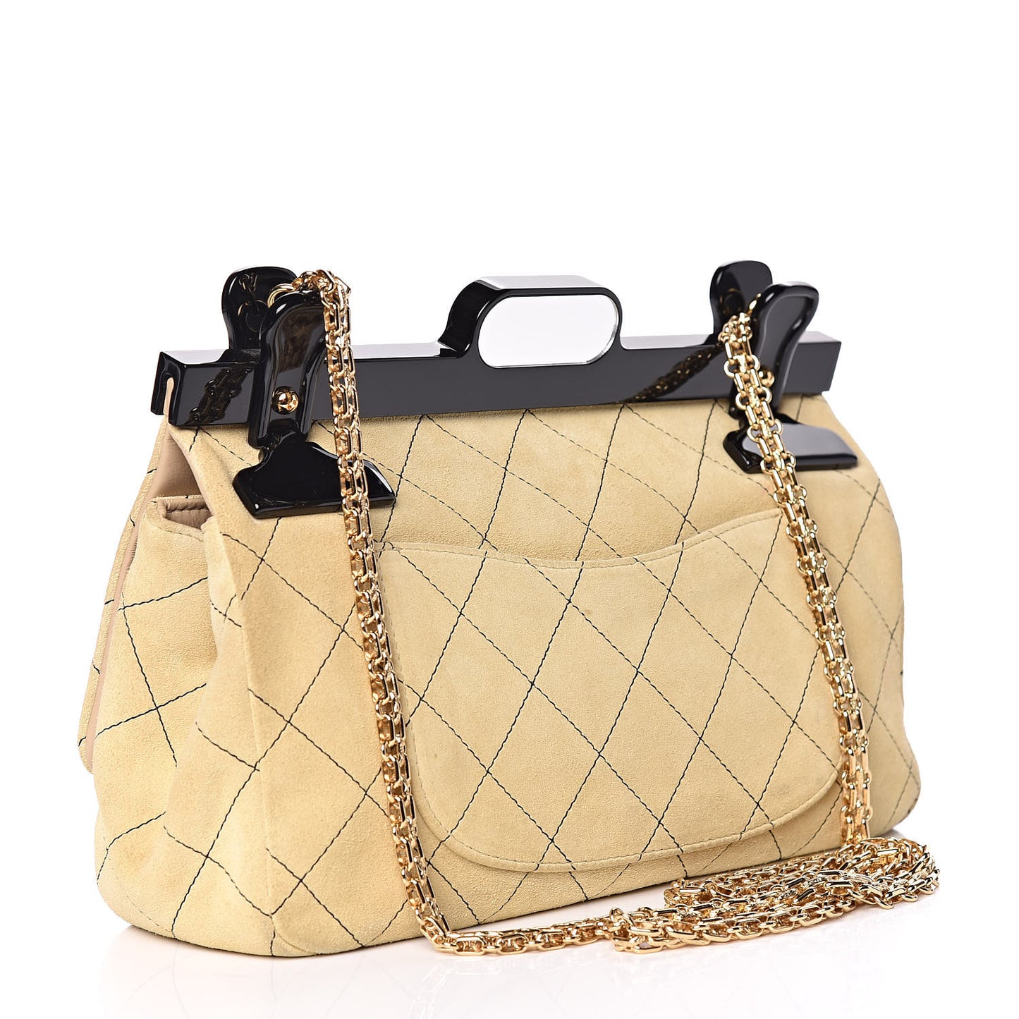 Suede Quilted 2.55 Reissue Hanger Flap 225 Beige