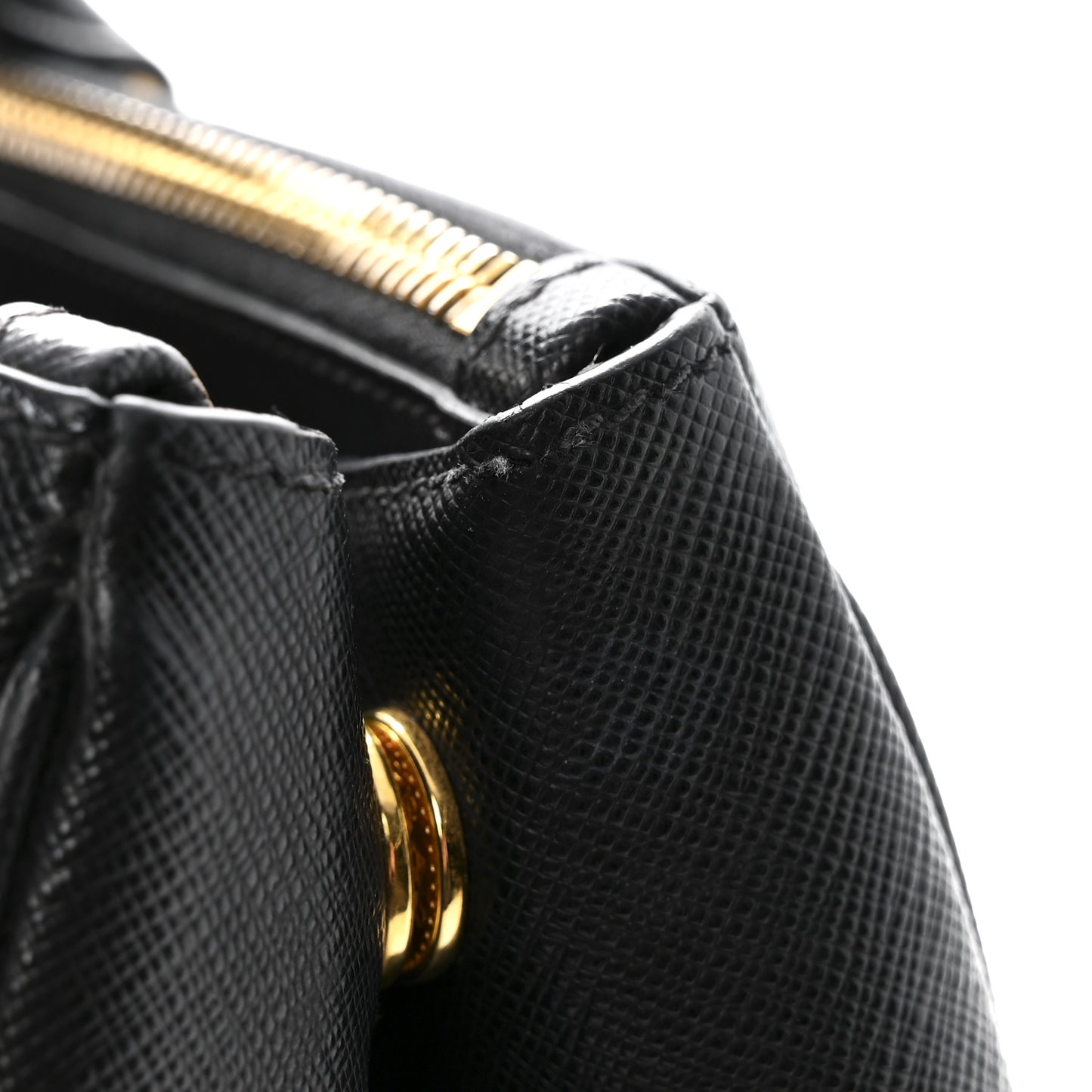 Saffiano Lux Large Galleria Double Zip Tote Black
