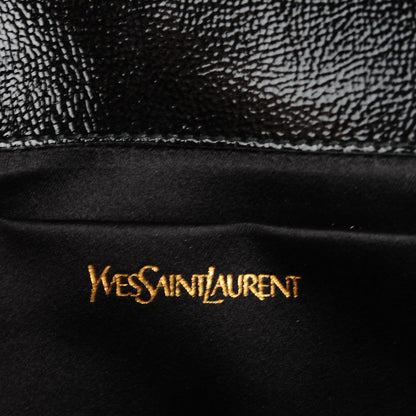 Saint Laurent Textured Patent Monogram Small Belle De Jour Clutch Black 6 of 8
