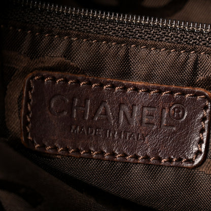 Chanel Suede Quilted Shopping Tote Brown 6 of 14