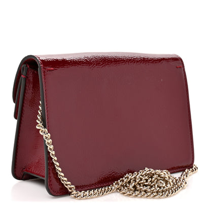 Gucci Crinkled Patent Mini Dionysus Shoulder Bag Rosso Ancora Red 3 of 13