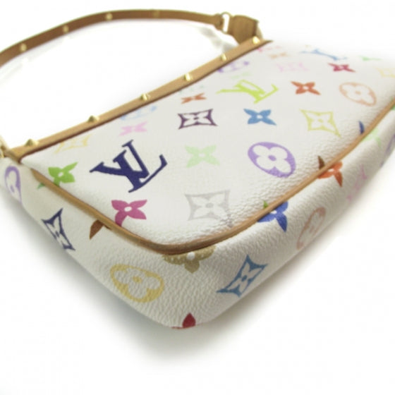 Louis Vuitton Monogram Multicolor Pochette Accessories White 5 of 9