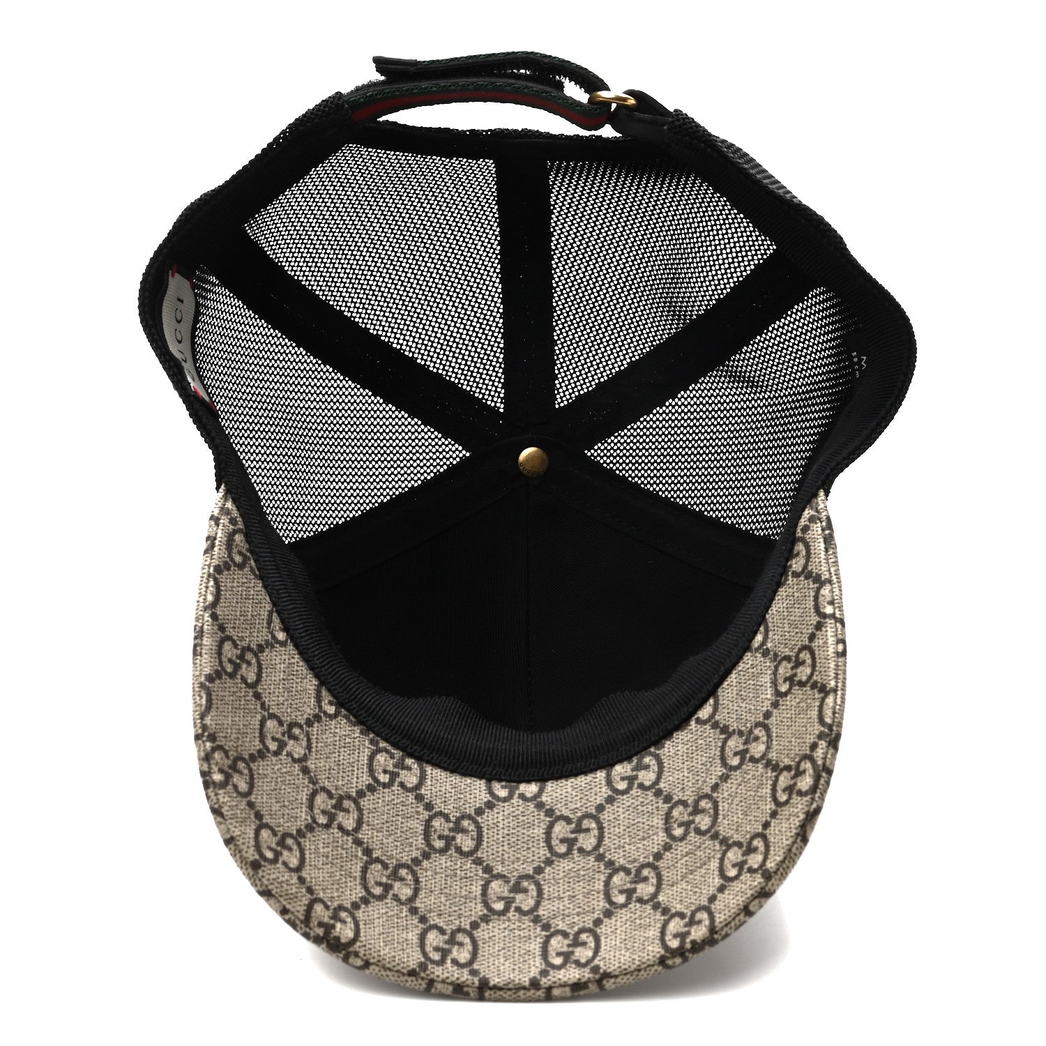 Gucci GG Supreme Monogram Kingsnake Baseball Hat M Beige Multicolor 7 of 9