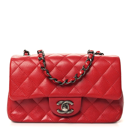 Chanel Caviar Quilted Mini Rectangular Flap Red 1 of 16