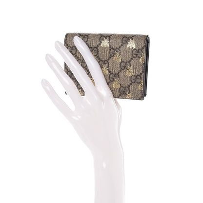 Gucci GG Supreme Monogram Bee Print Card Case 2 of 6