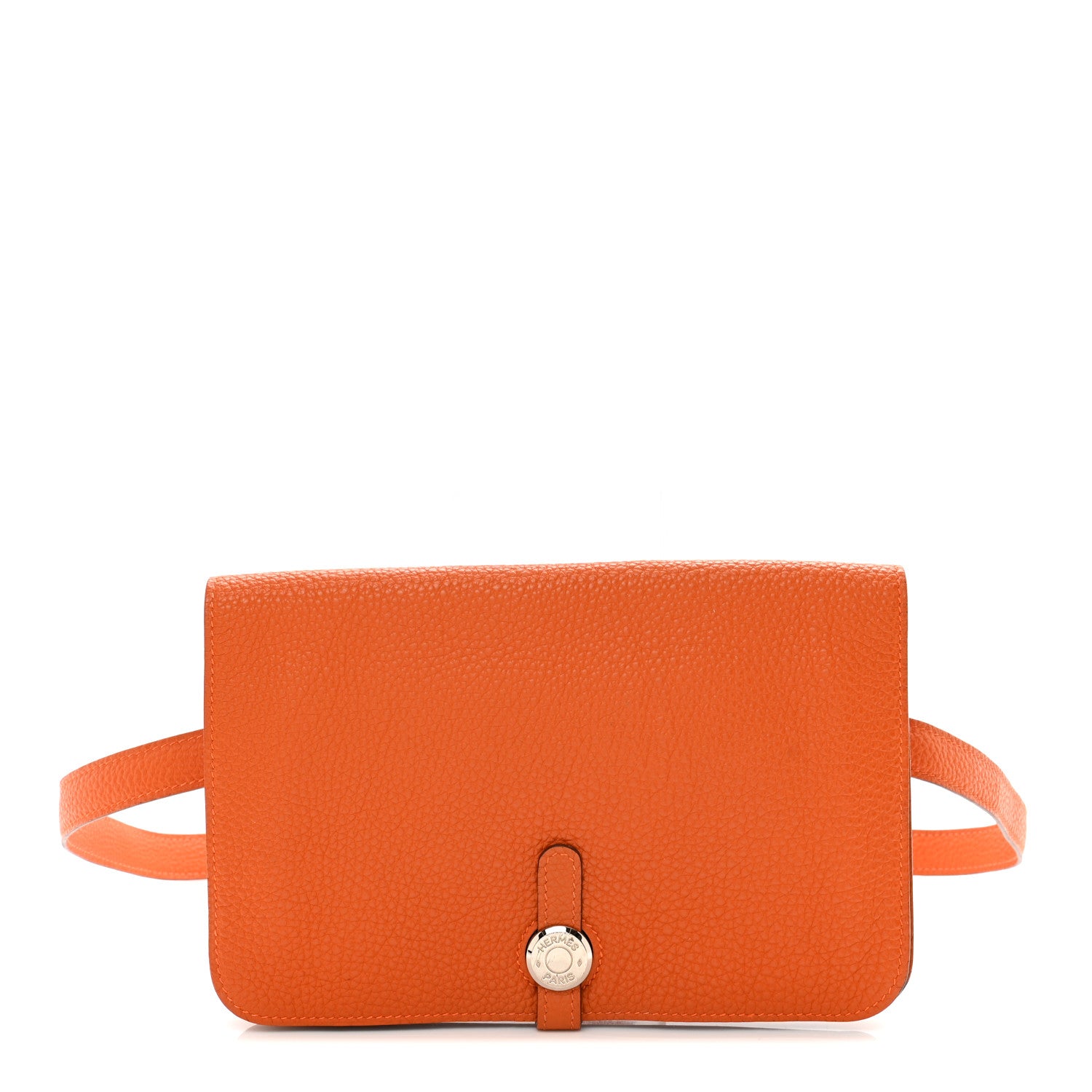 Hermes Togo Dogon Wallet Waist Pouch Orange 1 of 10