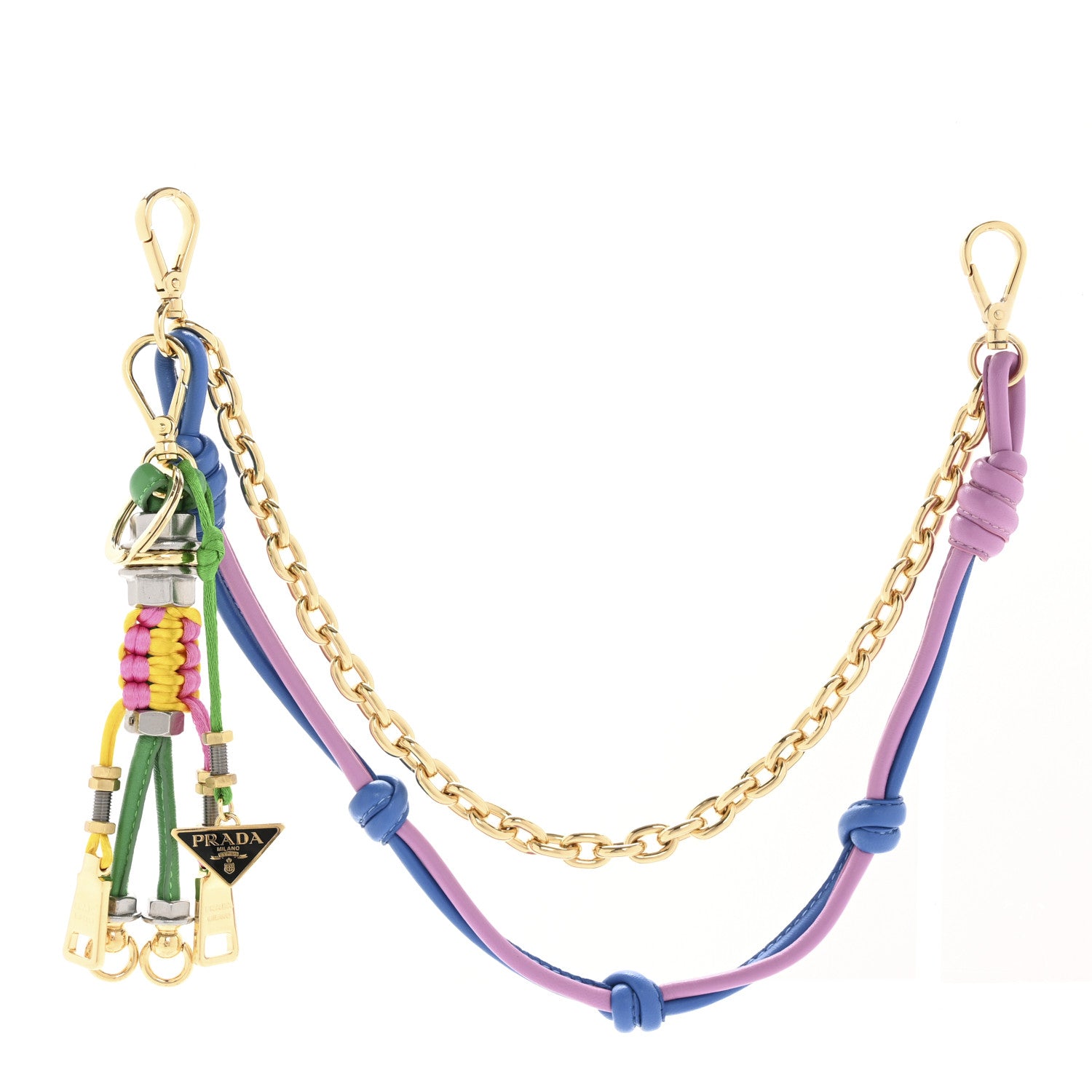 Prada Metal Lambskin Pop Strings Bag Charm Mint Primrose 1 of 4