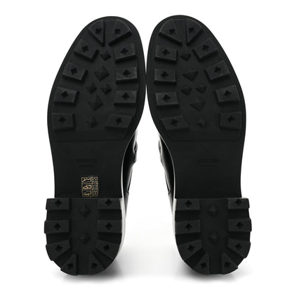 Hermes Glossed Calfskin First Oxford 39.5 Black 5 of 13