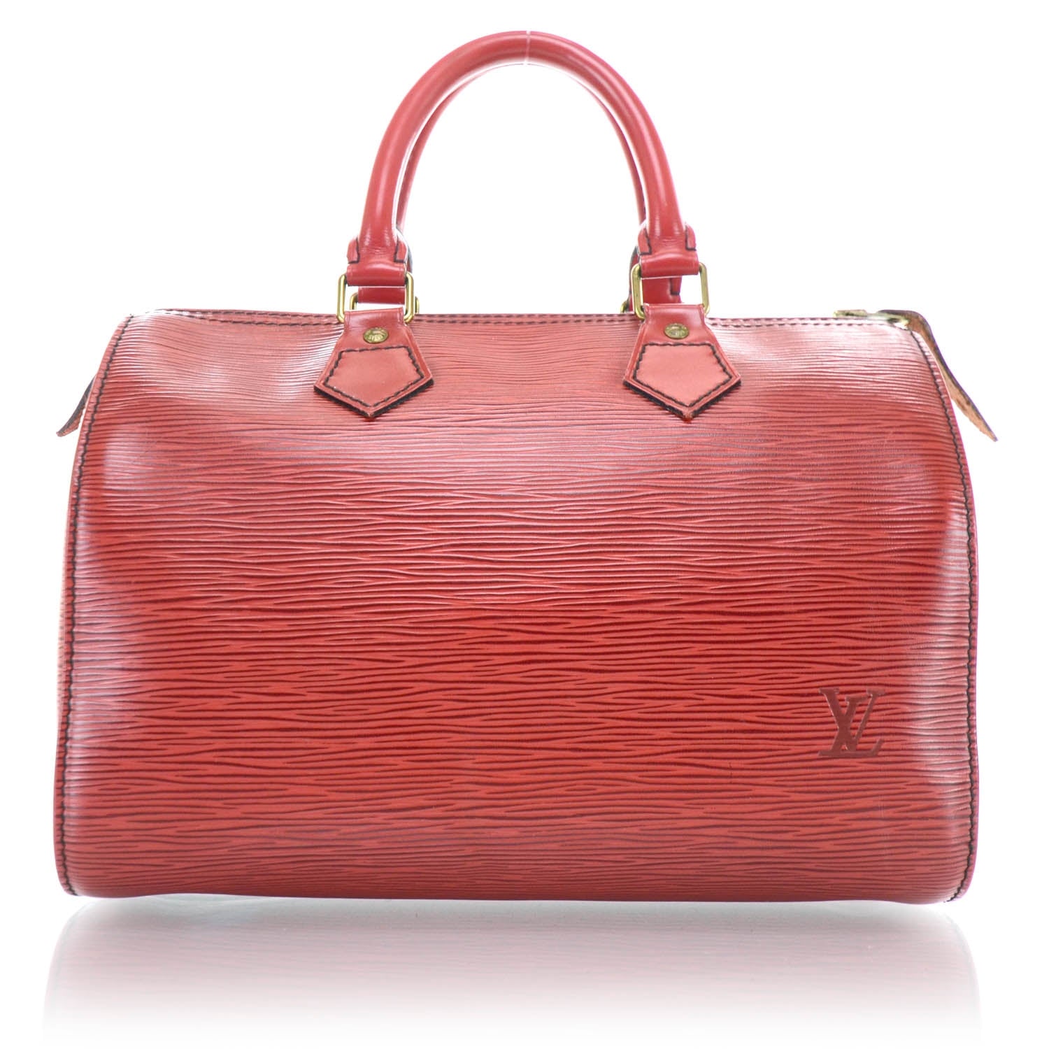 Louis Vuitton Epi Speedy 25 Red 3 of 12
