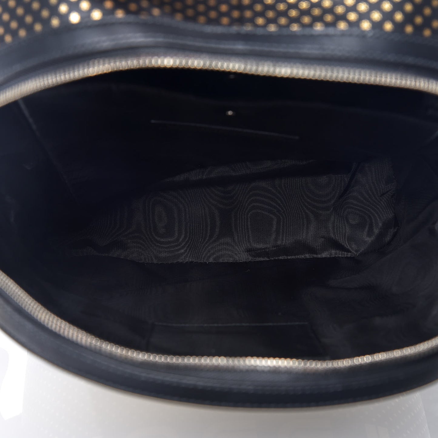 X SEGA Calfskin GUCCY Stars Dome Backpack Black Gold
