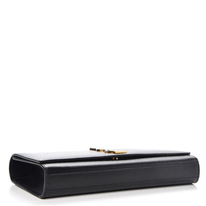 Saint Laurent Grain De Poudre Monogram Cassandre Clutch Black 4 of 6