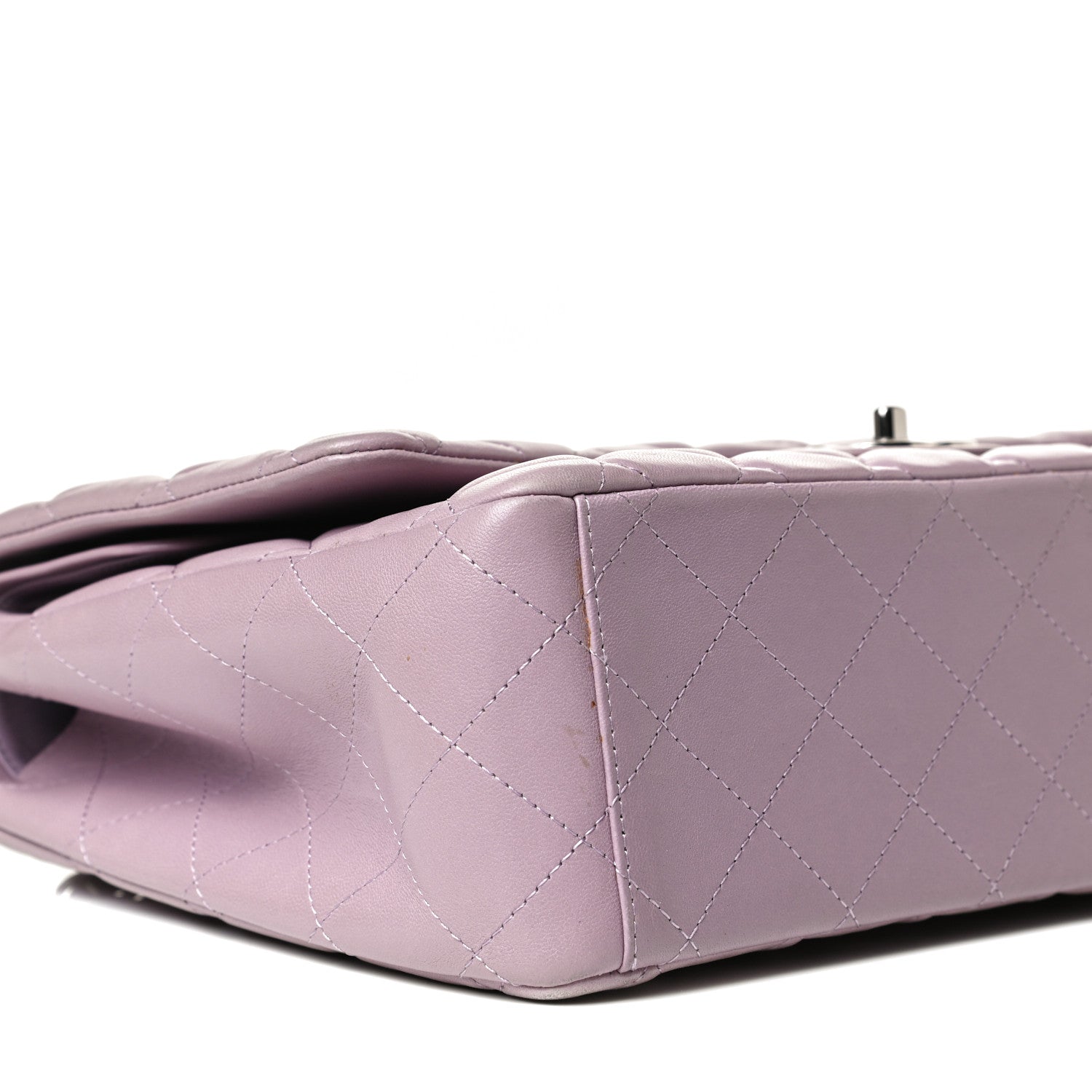 Chanel Lambskin Quilted Maxi Double Flap Purple 9 of 16