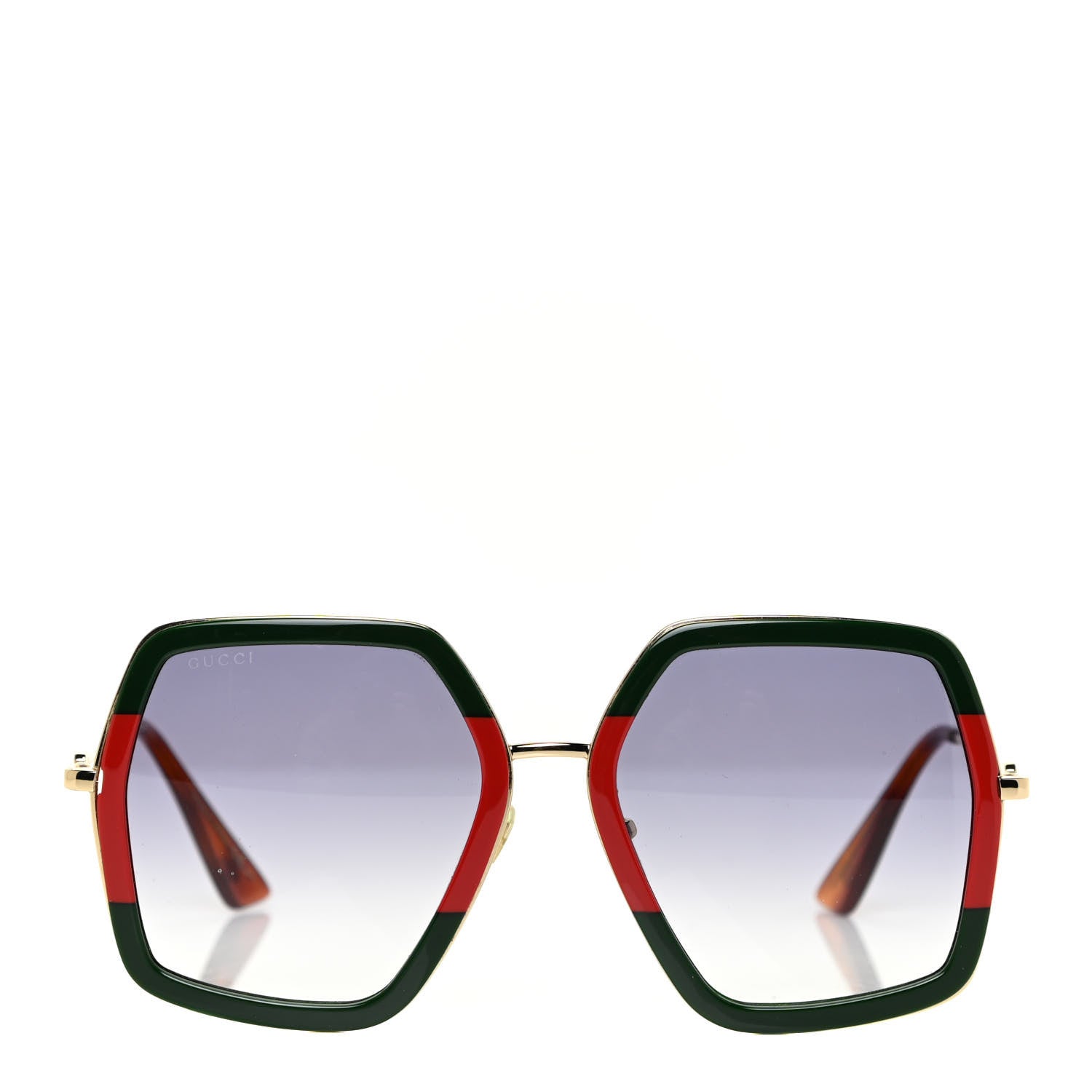 Gucci Square Frame Web GG0106S Sunglasses Tortoise 2 of 9