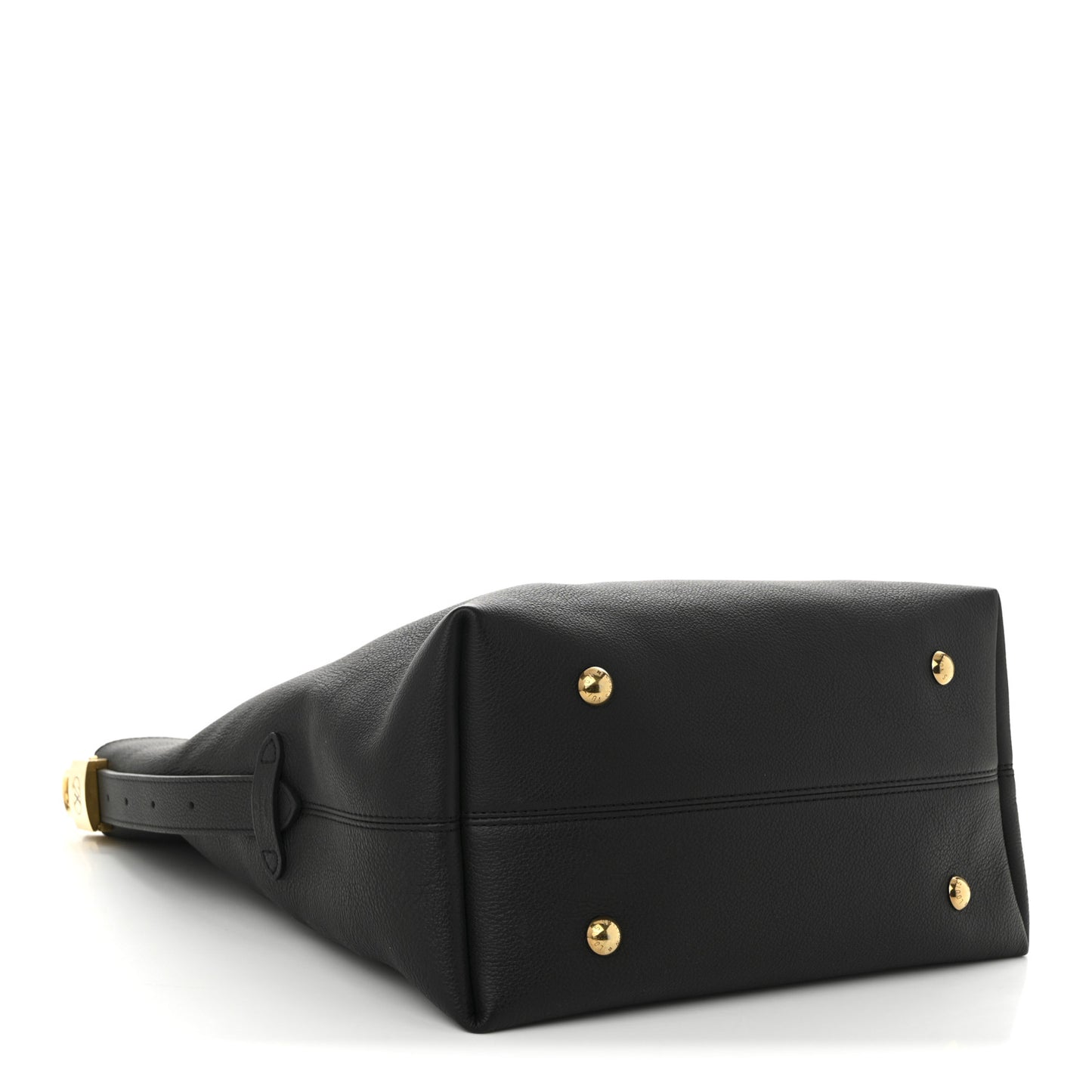 Grained Calfskin Low Key Hobo MM Black