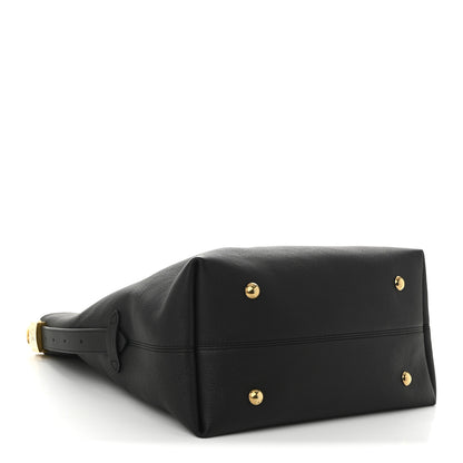 Louis Vuitton Grained Calfskin Low Key Hobo MM Black 5 of 10