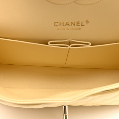Chanel Lambskin Quilted Medium Double Flap Yellow 5 of 11