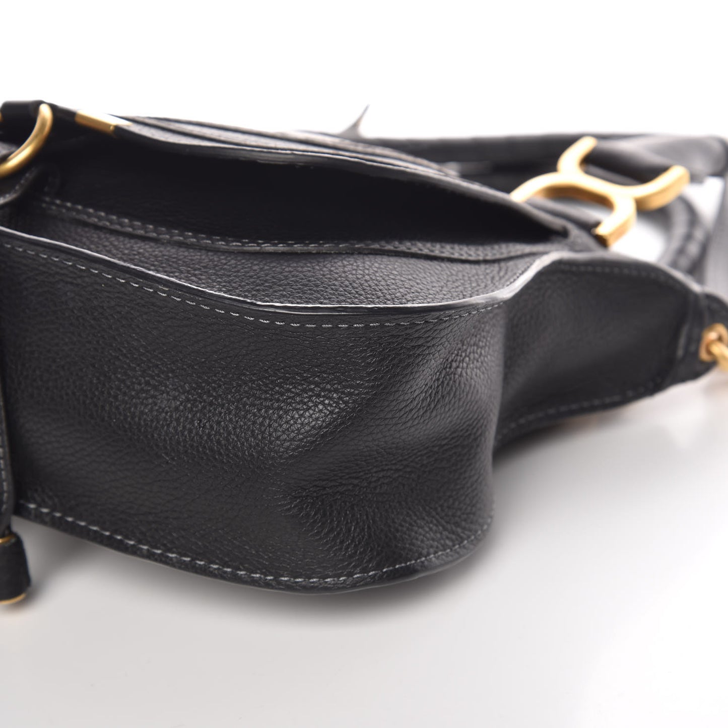 Calfskin Small Marcie Satchel Black