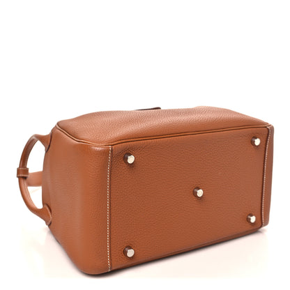 Hermes Taurillon Clemence Lindy 30 Gold 4 of 10