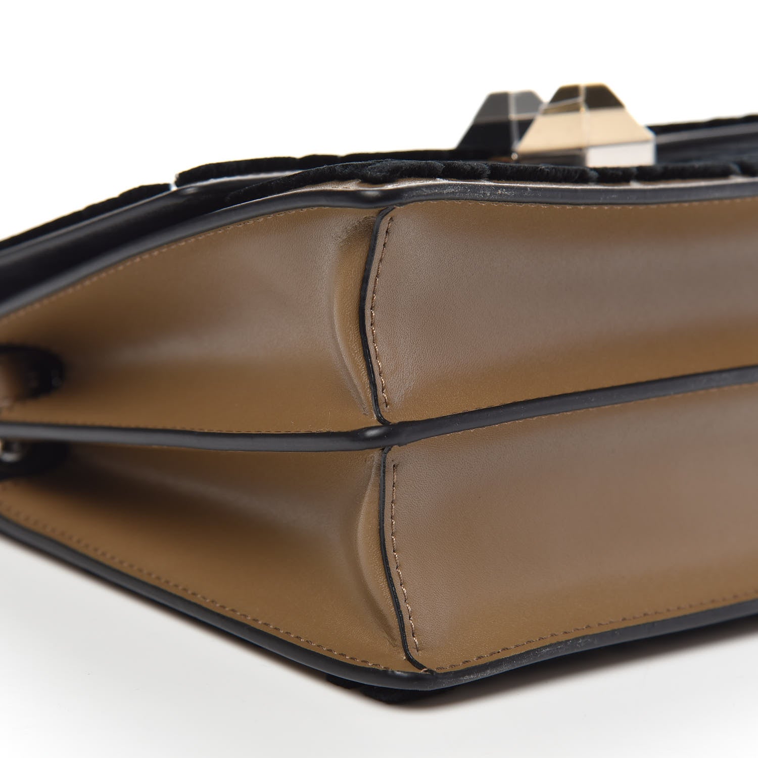 Fendi Calfskin FF Reloaded Small Kan I Shoulder Bag Maya Black 9 of 11