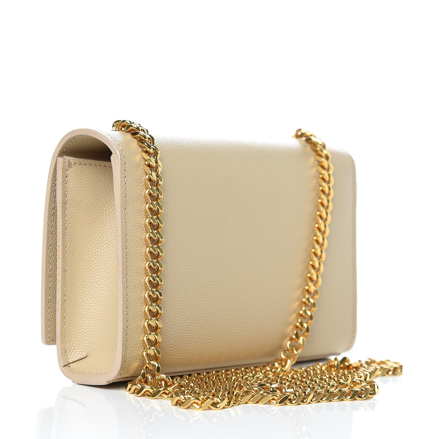 Saint Laurent Grain De Poudre Small Monogram Kate Satchel Nude Powder 3 of 11